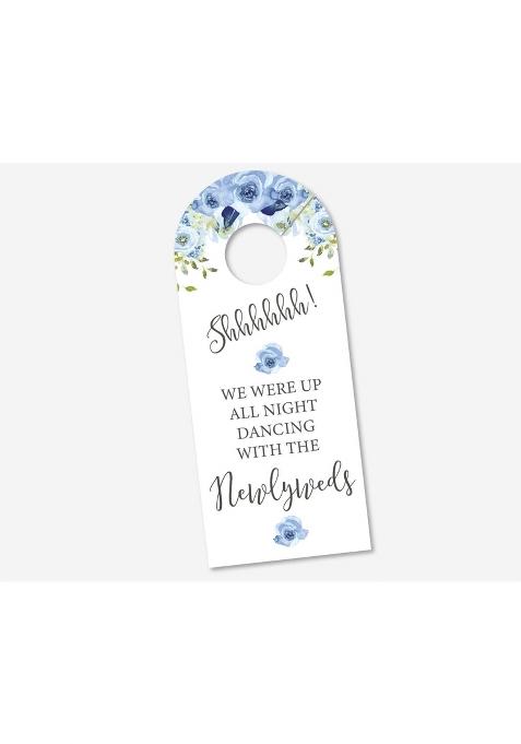 Orange Umbrella Co 10 Pack Wedding Door Hanger Sign Hotel Welcome Bag Do Not Disturb Sign Blue Floral DH