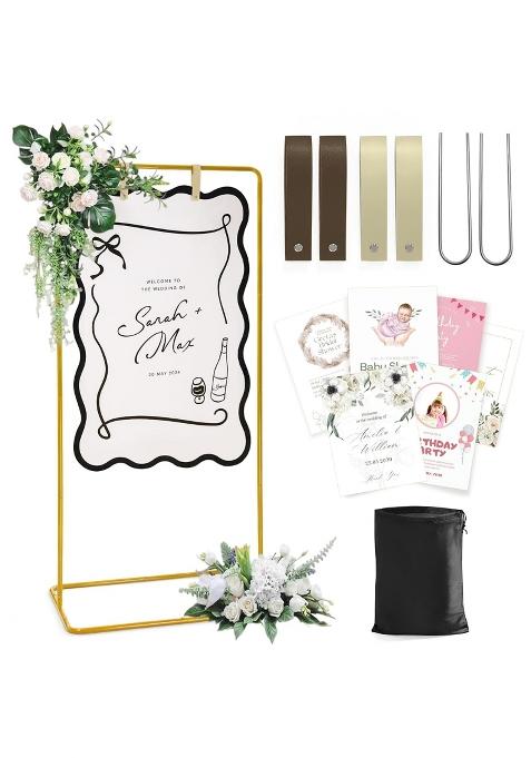 Victawks Wedding Welcome Sign Stand Welcome to Our Wedding Sign Holder