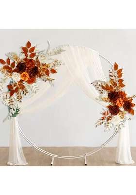 Trendivibe 2Pcs Welcome Sign Decor Wedding Arch Wreath for Wedding Farmhouse Valentines Orange