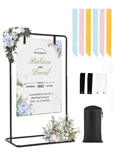 Fullvaseer Welcome Sign Stand 69 Wedding Sign Holder for Event Decor