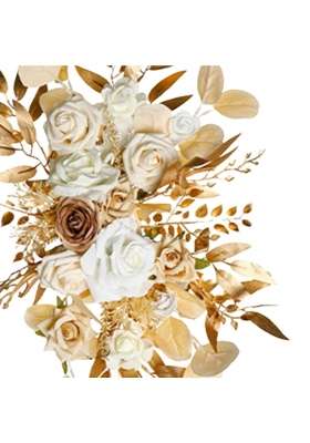 Atorse Ujeavette 2Pcs Welcome Sign Decor Wedding Arch Wreath for Wedding Farmhouse Valentines Gold