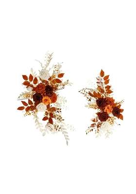 Club Bollywood 2Pcs Welcome Sign Decor Wedding Arch Wreath for Wedding Farmhouse Valentines Orange