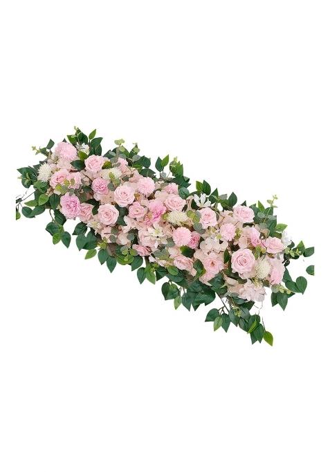 Myaddiction Artificial Wedding Arch Flowers Luxury Welcome Signs for Arch Home Reception Pink