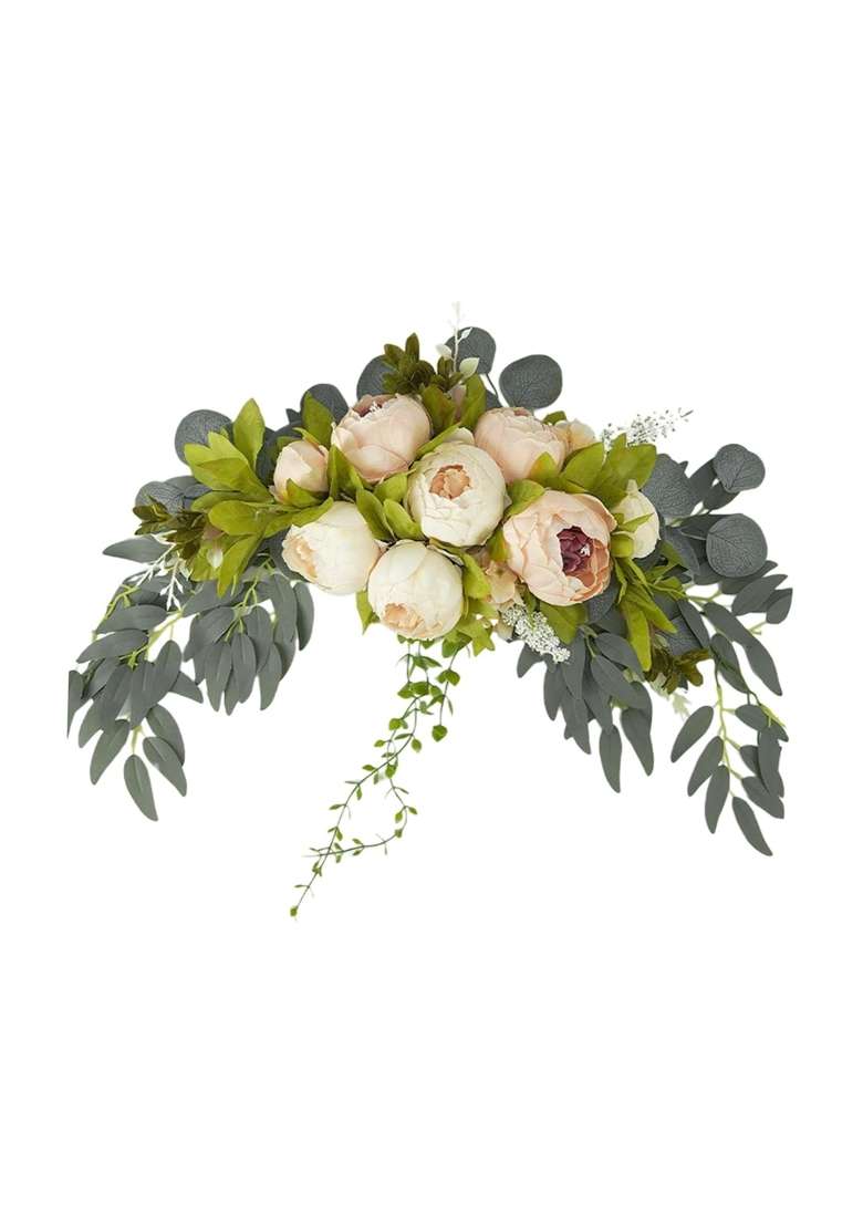 Styleheaven Wedding Arch Flowers Backdrop Arch Decorative for Wedding Party Welcome Sign Champagne Pink - Indya