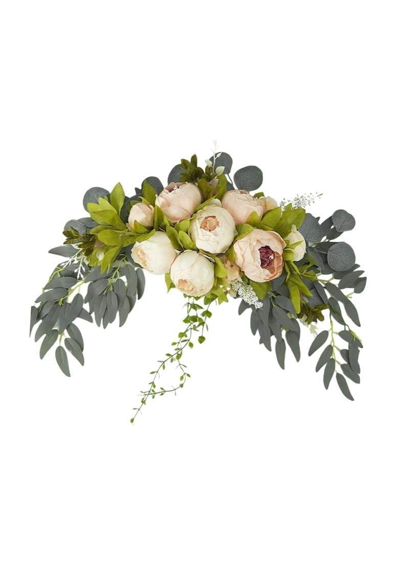 Styleheaven Wedding Arch Flowers Backdrop Arch Decorative for Wedding Party Welcome Sign Champagne Pink - Indya