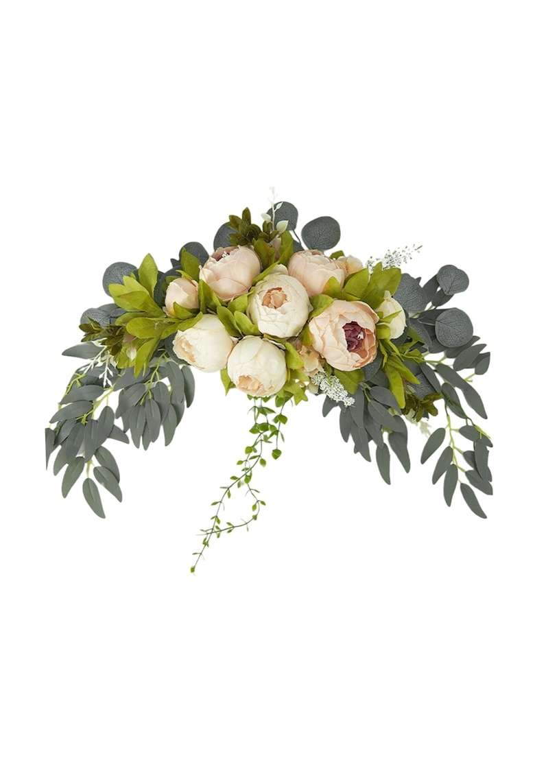 Styleheaven Wedding Arch Flowers Backdrop Arch Decorative for Wedding Party Welcome Sign Champagne Pink - Indya