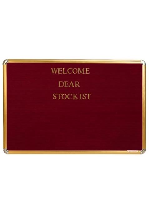 Alkosign Grooved Welcome Board with Golden Frame Maroon 1 Point 5x1Ft Landscape