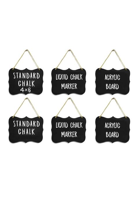 Advanced Group Corp Hanging Acrylic Chalkboard Signs 4x6