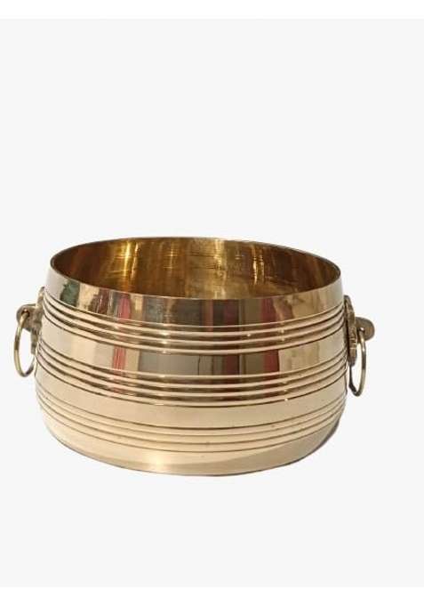 Gold Brass Para Kalasa Kerala Traditional Vessel Padi Urli for Pooja Diya and Flower Decoration