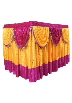 Priyakant Safawala Ganpati Decoration Table Frill Ideas at Home Festival Diwali Ganesh Chaturthi