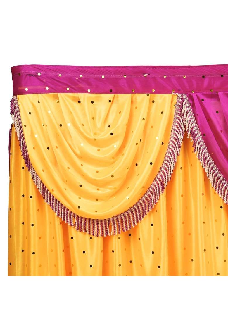 Priyakant Safawala Ganpati Decoration Table Frill Ideas at Home Festival Diwali Ganesh Chaturthi - Indya