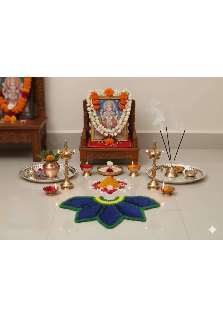 Archus Collection Artificial Flower Wedding Haldi Platter Decoration Petal Rangoli Mat Traditional Flower - Indya