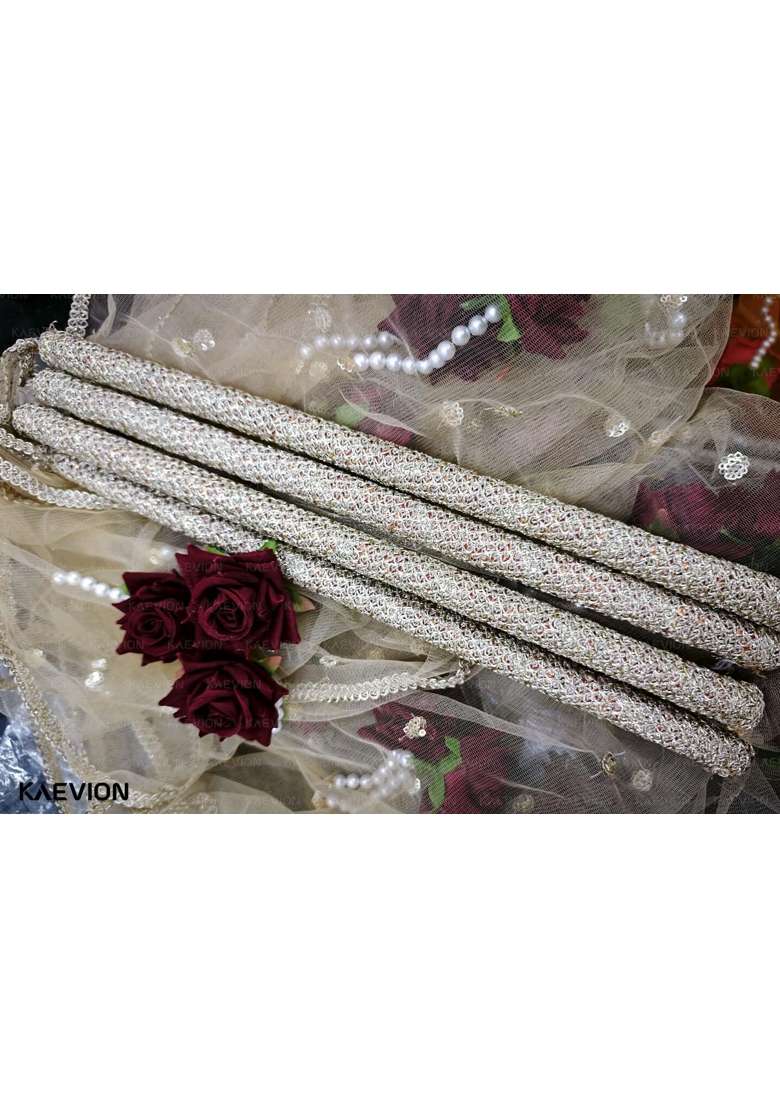 Kaevion Cream Pastel Flower Bridal Canopy Modern Wedding Entry Decorative Garland - Indya