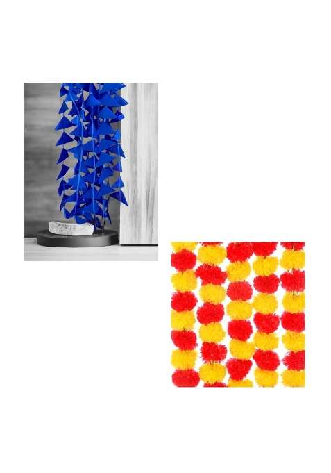 Garlands Handmade 5Ft Hanging Toran Indian for Mehndi Haldi Wedding Party Decor Backdrops Holi Set of 8