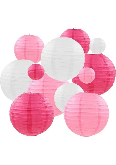 The Decor Affair Paper Lanterns Decorative Round Hanging Lantern for Wedding Haldi Sangeet Outdoor Event Theme