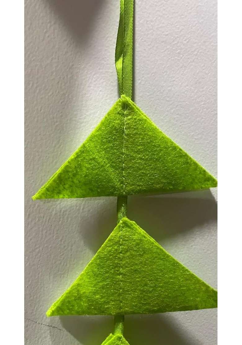 Decorative Triangle Felt Fabric Garlands Handmade 4Ft Hanging Toran Indian for Mehndi Haldi Wedding Pack of 8 - Indya