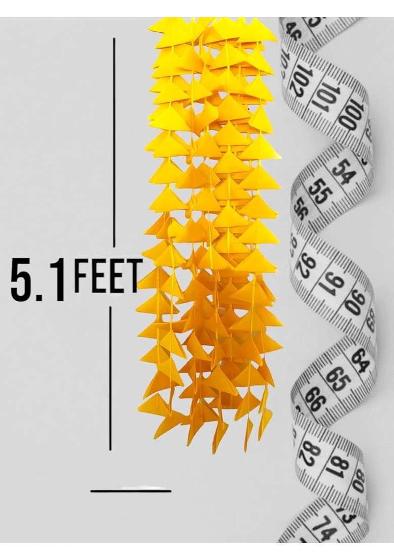 Decorative Triangle Felt Fabric Garlands Handmade 4Ft Hanging Toran Indian for Mehndi Haldi Wedding Pack of 8 - Indya