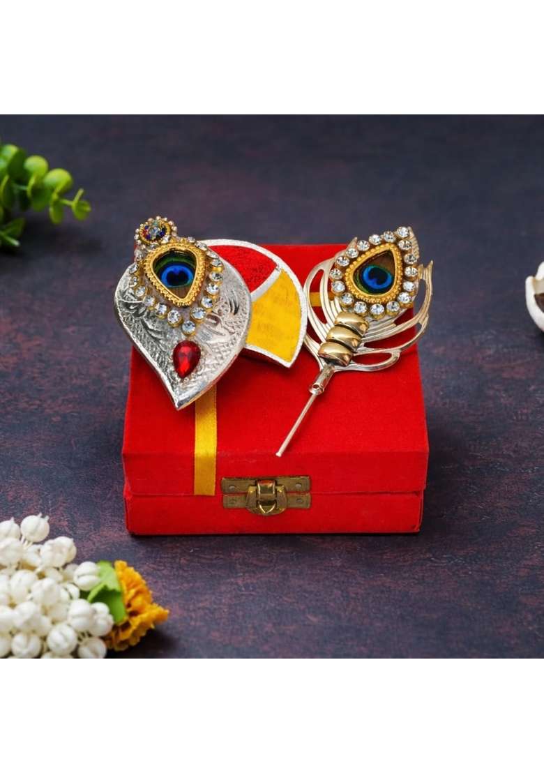 Saugat Traders Silver Plated Haldi Kumkum Tilak Stick Gift Box Return Gifts for Puja Favors Items Pack of 10 - Indya