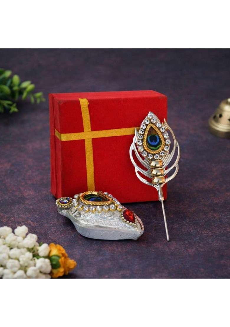 Saugat Traders Silver Plated Haldi Kumkum Tilak Stick Gift Box Return Gifts for Puja Favors Items Pack of 10 - Indya