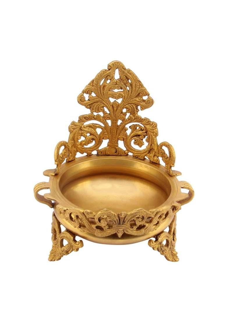 Artvarko Gold Premium Brass Urli Decorative Bowl Traditional Handcrafted Centerpiece for Home Decor - Indya