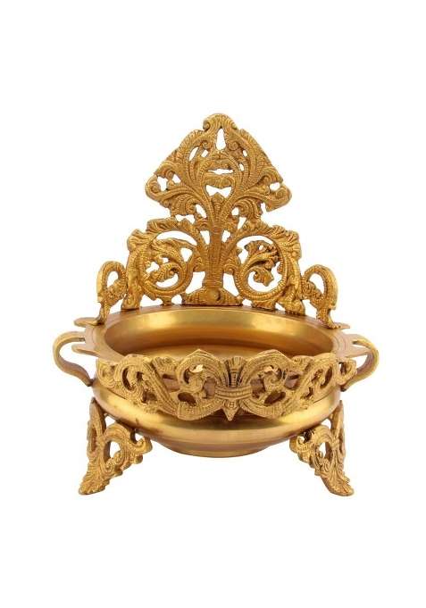 Artvarko Gold Premium Brass Urli Decorative Bowl Traditional Handcrafted Centerpiece for Home Decor