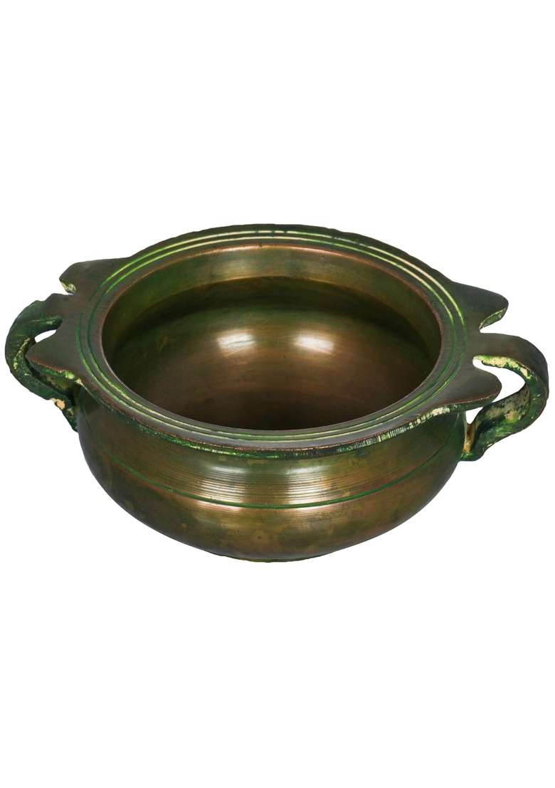 Exotic India Urli Bowl Brass Statue - Indya