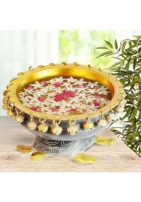Artvarko Brass Urli Ethnic Traditional Tortoise Urli Decorative Vastu Fengshui Bowl for Flowers