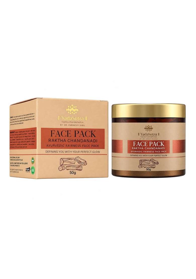 Yadasutra Red Sandalwood Face Pack Powder 50G Raktha Chandan Ubtan for Tan Removal - Indya