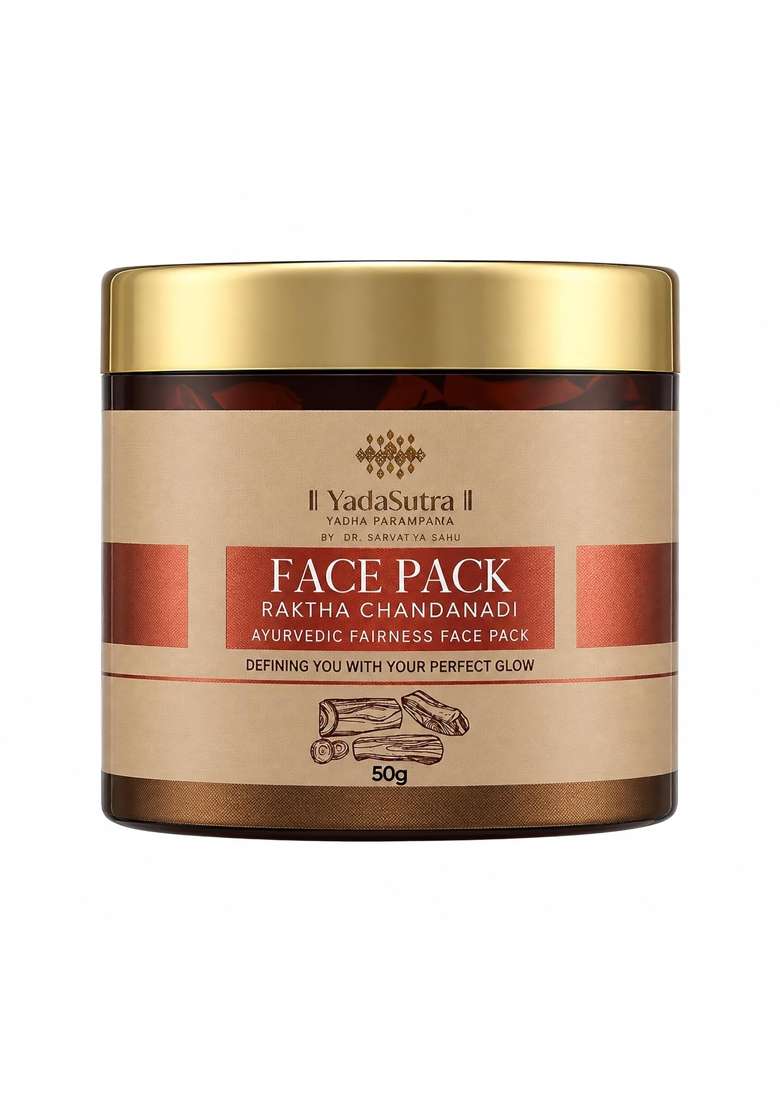 Yadasutra Red Sandalwood Face Pack Powder 50G Raktha Chandan Ubtan for Tan Removal - Indya