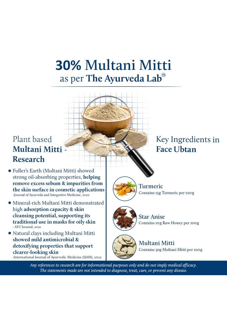 Blue Nectar Turmeric Ubtan Face Pack Powder Tan Removal Face Pack for Glowing Skin for Women and Men - Indya