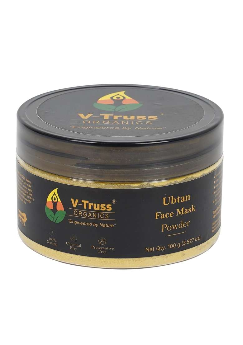 V Truss Organics Powder 100G Enriched with Turmeric Saffron Gram Flour Rose Petal - Indya
