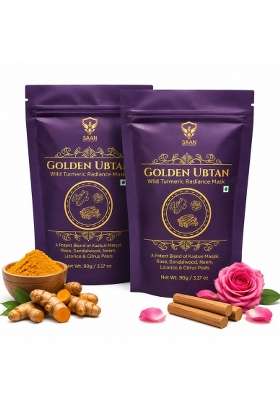 SAAN Ubtan Powder for Face and Body Ayurvedic Tan Removal and Skin Brightening Pack of 2