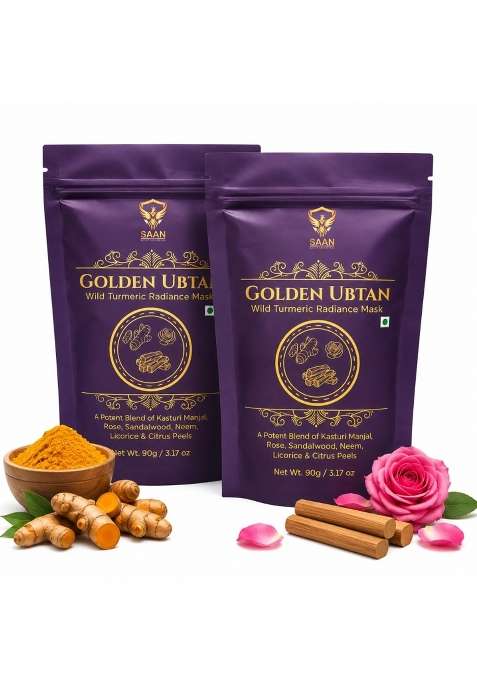 SAAN Ubtan Powder for Face and Body Ayurvedic Tan Removal and Skin Brightening Pack of 2