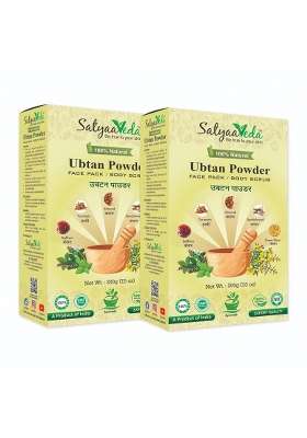 Satyaaveda Ubtan Ayurvedic Face Pack Powder with Saffron Turmeric Almond Sandalwood