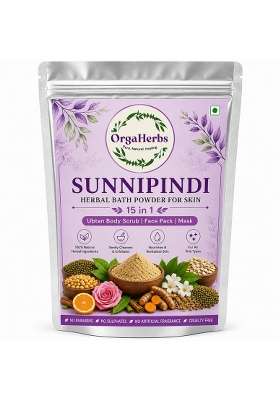 Orgaherbs Sunnipindi Herbal Nalangu Maavu Ubtan Bath Powder for Skin 3 in 1 Body Scrub Face Pack and Mask 1 KG