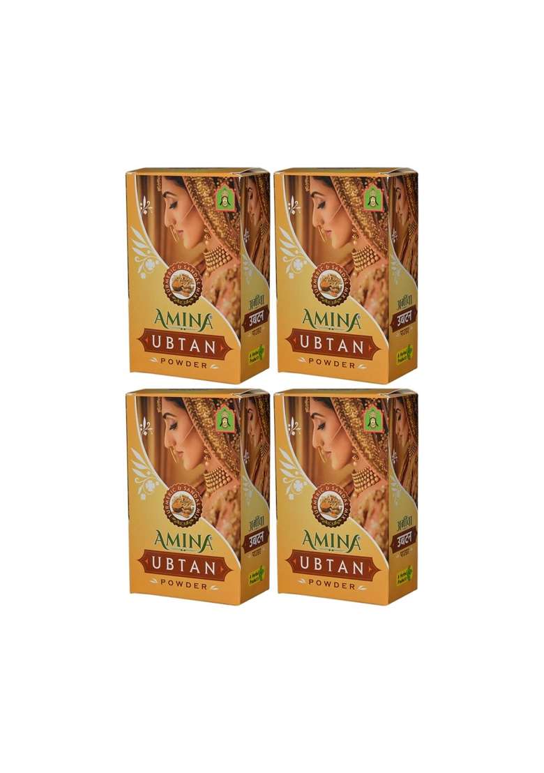 Amina Yellow Ubtan Body Dulhan Speacial 1000 G Pack of 4 - Indya