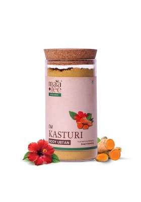Maatee Organic Kasturi Powder Skin Ubtan for Deeply Cleanses by Removing Dead Skin with Hibiscus Chickpea