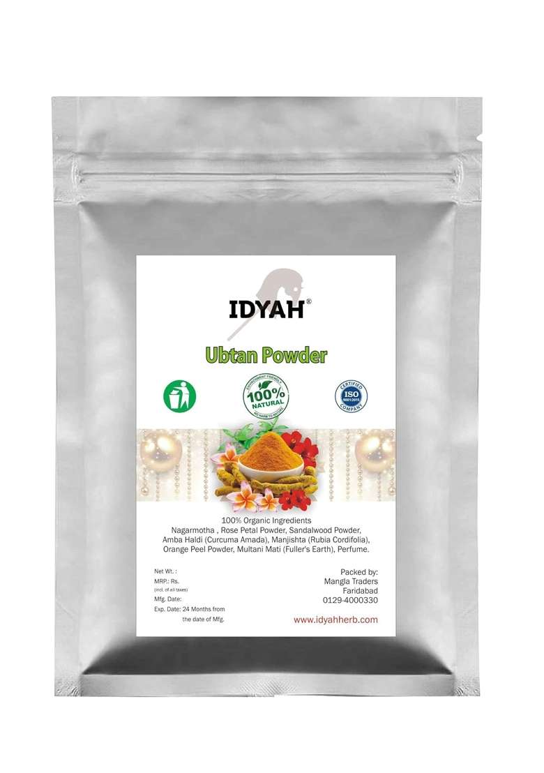Idyah Multicolor 100 Percent Organic Ubtan Powder Traditional Skin Brightening and Cleansing 1 Kilogram - Indya