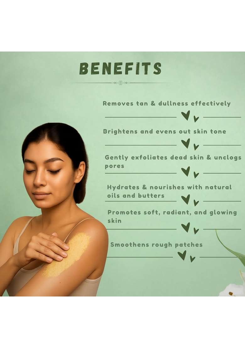 Ayumcure Ubtan Face and Body Tan Removal Scrub for Men and Women - Indya