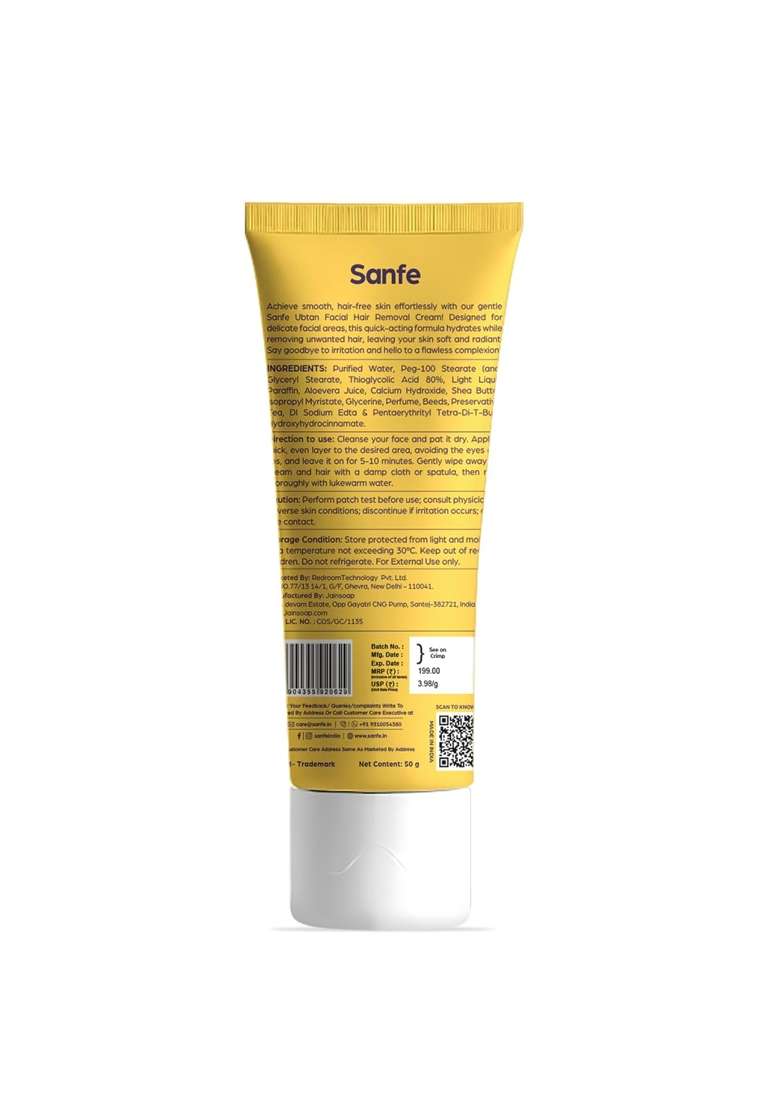 Sanfe Ubtan Facial Hair Removal Cream for Women Face Hair Remover Pack of 3 - Indya