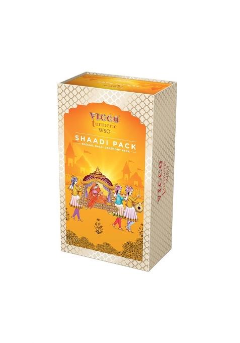 Vicco Turmeric WSO Shaadi Pack I Ready to Use Haldi Pack I Pure Turmeric for Radiant Glow Pack of 1