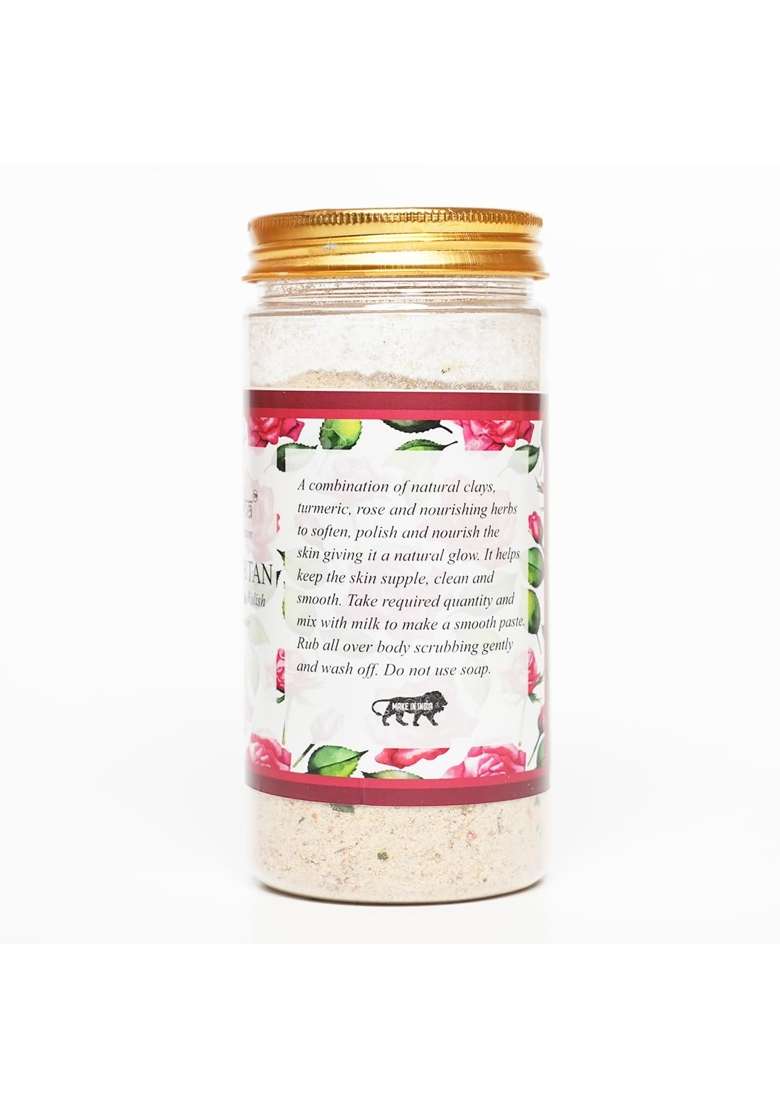 Suparna Trikha Nikhaar Ubtan Herbal Body and Face Scrub with Rose Turmeric Neem and Almond - Indya