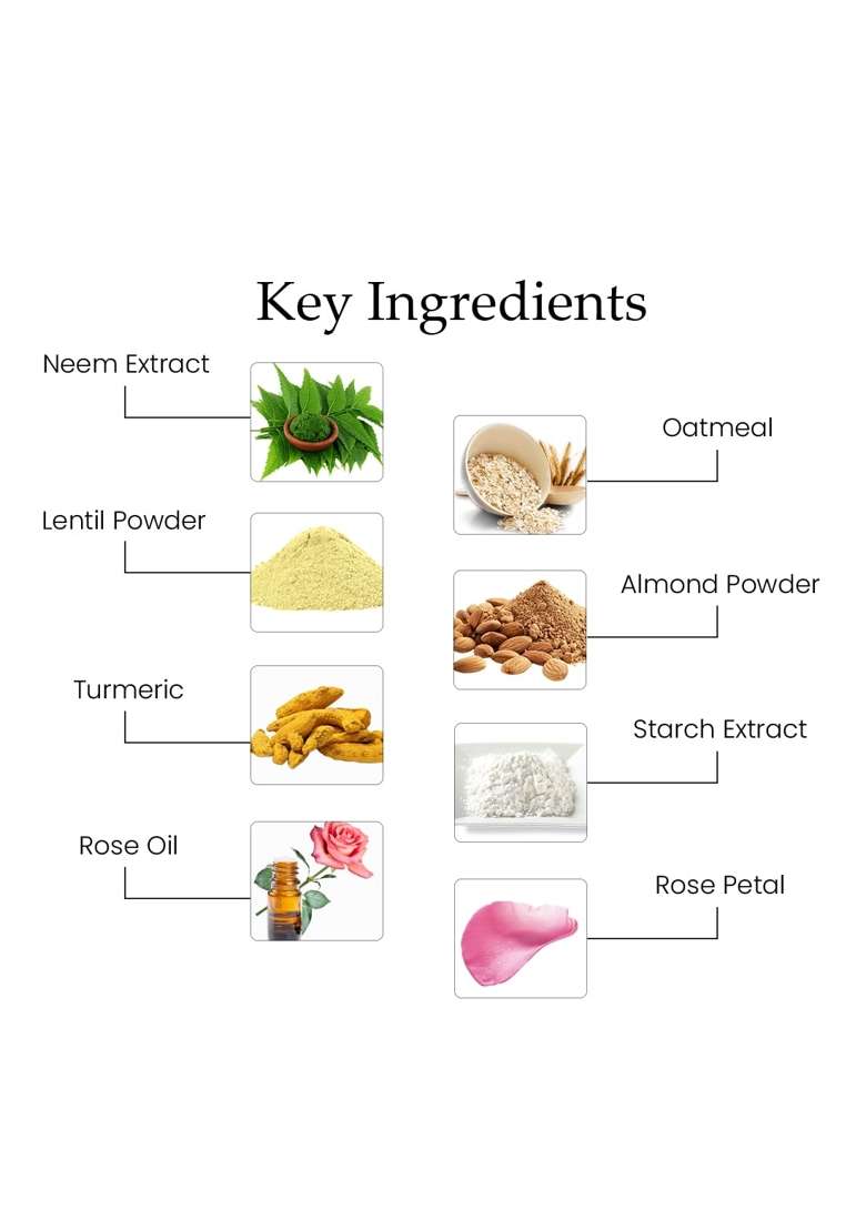 Suparna Trikha Nikhaar Ubtan Herbal Body and Face Scrub with Rose Turmeric Neem and Almond - Indya