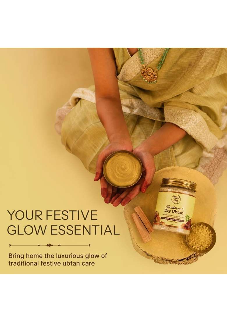 Trendtree Ubtan Exfoliating Powder Heritage Beauty Ritual with Sandalwood Rose and Multani Mitti for Smooth - Indya