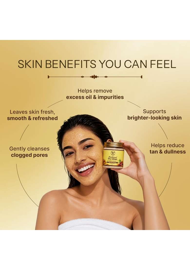 Trendtree Ubtan Exfoliating Powder Heritage Beauty Ritual with Sandalwood Rose and Multani Mitti for Smooth - Indya