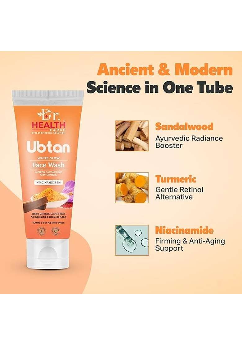 Dr Health Orange Care Ubtan Face Wash for Women and Men Pack of 3 - Indya