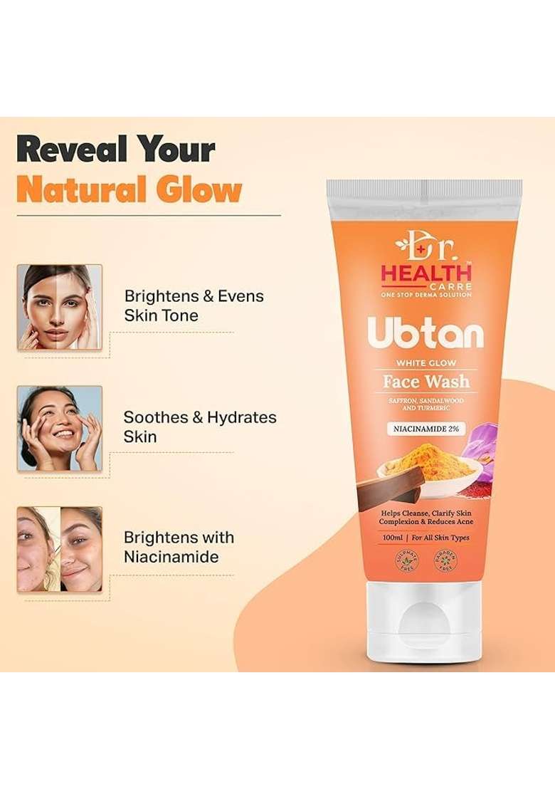 Dr Health Orange Care Ubtan Face Wash for Women and Men Pack of 3 - Indya