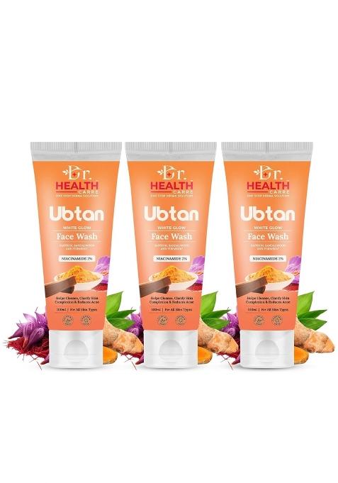 Dr Health Orange Care Ubtan Face Wash for Women and Men Pack of 3