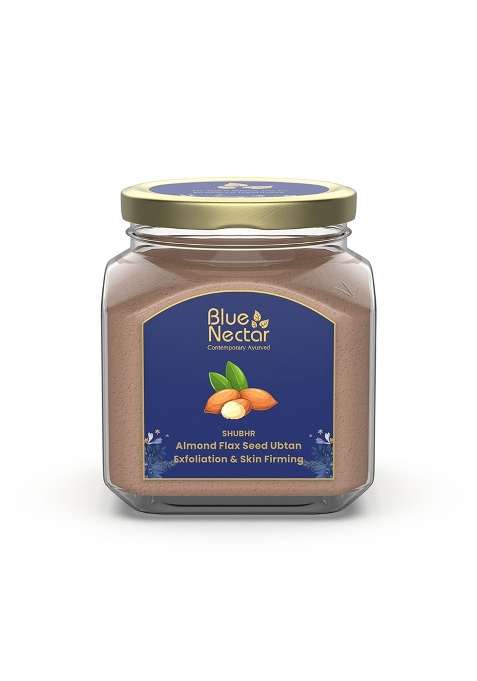 Blue Nectar Skin Firming Almond Ubtan Powder with Vitamin E Face Pack for Natural Exfoliation