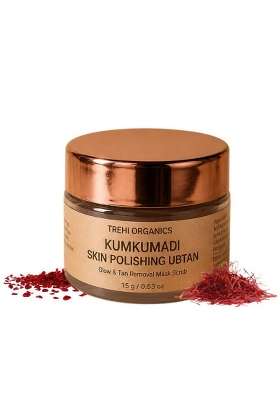 Trehi Organics Kumkumadi Skin Polishing Ubtan Powder Ayurvedic Face and Body Scrub and Mask